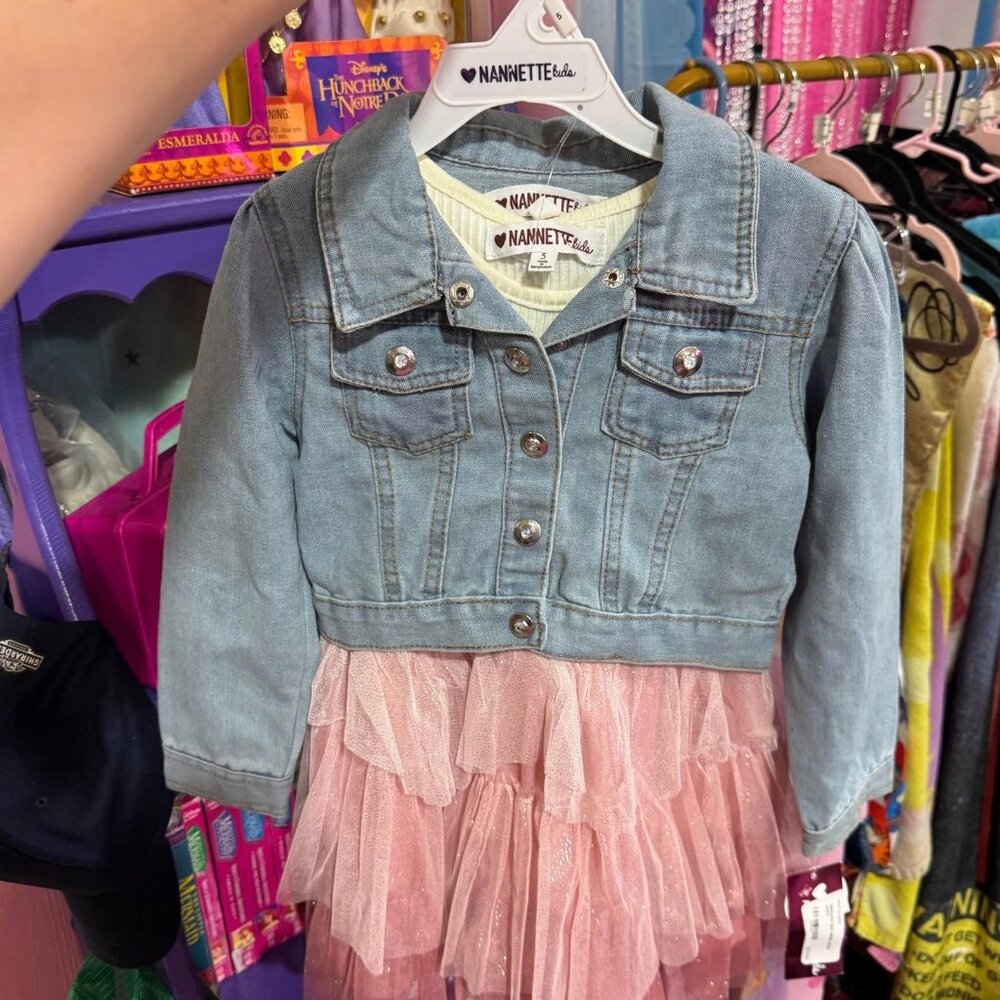 NANNETTE KIDS DENIM DRESS OUTFIT‎